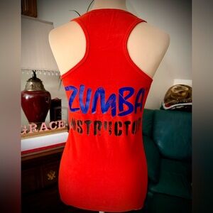 Zumba Instructor Fitness Red Dance Tank Top